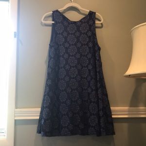 Lacey indigo shift dress